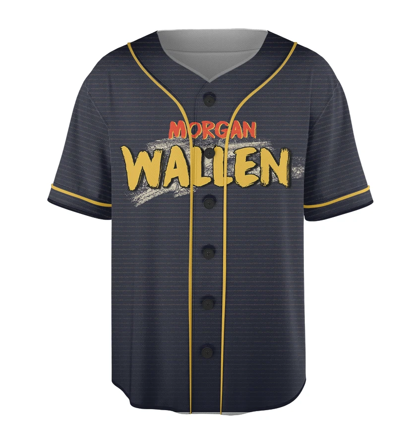 Wallen Western Concert Baseball Jersey Unisex Sizes Gift Distressed Back Graphic
