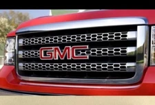 2007-2013 GMC Sierra Front Grille Red GMC Emblem Nameplate new OEM 22761795