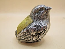Sheffield 1905 Sampson Mordan Wren / Chick / Bird Pin Cushion In VGC Condition