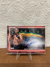 2025 Topps Midnight UFC #HNS-BA Brian Ortega Horizon Signatures Dusk /75