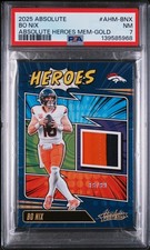 2025 PANINI ABSOLUTE ABSOLUTE HEROES MEMORABILIA GOLD BO NIX 36/99 PSA 7