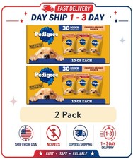 2 pack Pedigree Chopped Ground Dinner Beef Bacon Variety Pack Wet Dog Food,