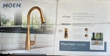 MOEN Maureen Brushed Gold Single Handle Pulldown kitchen Faucet with Sprayer