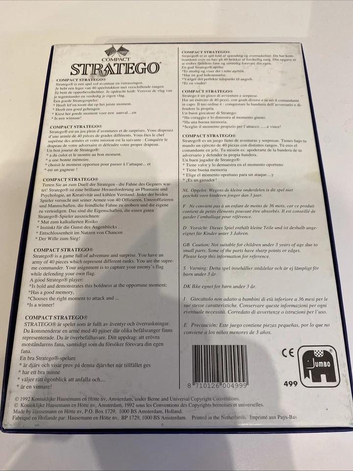 STRATEGO Compact Jumbo Strategiespiel Komplett Retro vollständig - Bild 2 von 4