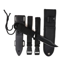 Scuba Diving Knife Black Stainless Steel with Sheath  Leg Straps