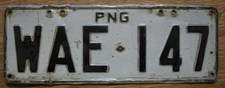 SINGLE PAPUA NEW GUINEA LICENSE PLATE - 1975/04 -  WAE-147