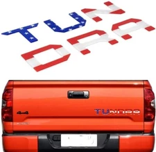 3D Raised US Flag Tailgate Insert Letter for 2014-2021 Tundra Model Emblem Decal