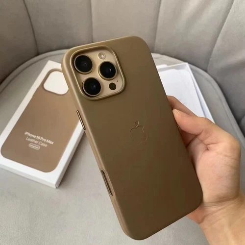 Coque téléphone cuir d'origine pour iPhone 16 Pro Max 16 Pus 16 Pro 16 avec Magsafe - Photo 11 sur 27