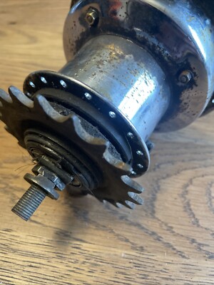 Moyeu Arrière Vélo Vintage Sturmey Archer AG 3 Vitesses - 36 Rayons, Modèle #7999, Occasion Fonctionnel