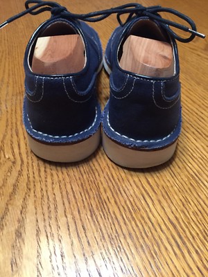 John Varvatos USA Size 7M Blue Lace Up Canvas Oxford Shoes  display picture 1