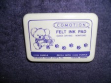 COMOTION INK STAMP PAD NONTOXIC PURPLE FELT QUICK DRY NEW IN SEALED PKG