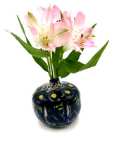 Original Art Pottery Bud Vase Abstract Artist...