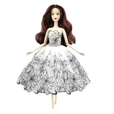 White Black Butterfly Ballet Tutu Dress For 11.5in. Doll Outfits 1/6 Clothes Toy