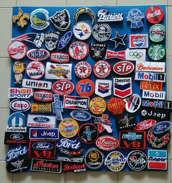 10 RANDOM LOT FORD Embroidered Easy Sew/Iron On PATCHES WITH FREE SHIPPING