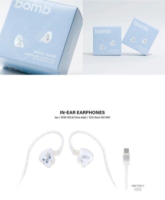 ILLIT BOMB 3rd Mini Album MERCH Ver/Mini CD+Earphones+3Sticker+5