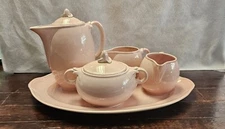 Luray Pastels Demitasse Coffee Pot. Creamers, Standard Sugar/ 14" Platter. READ 
