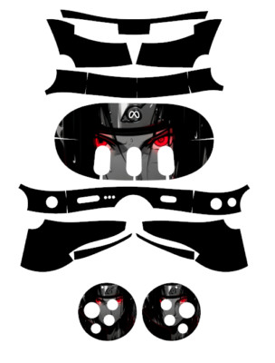 Aufkleber Augen für Meta Quest 3 VR Brille Sticker Itachi Uchiha Manga Style