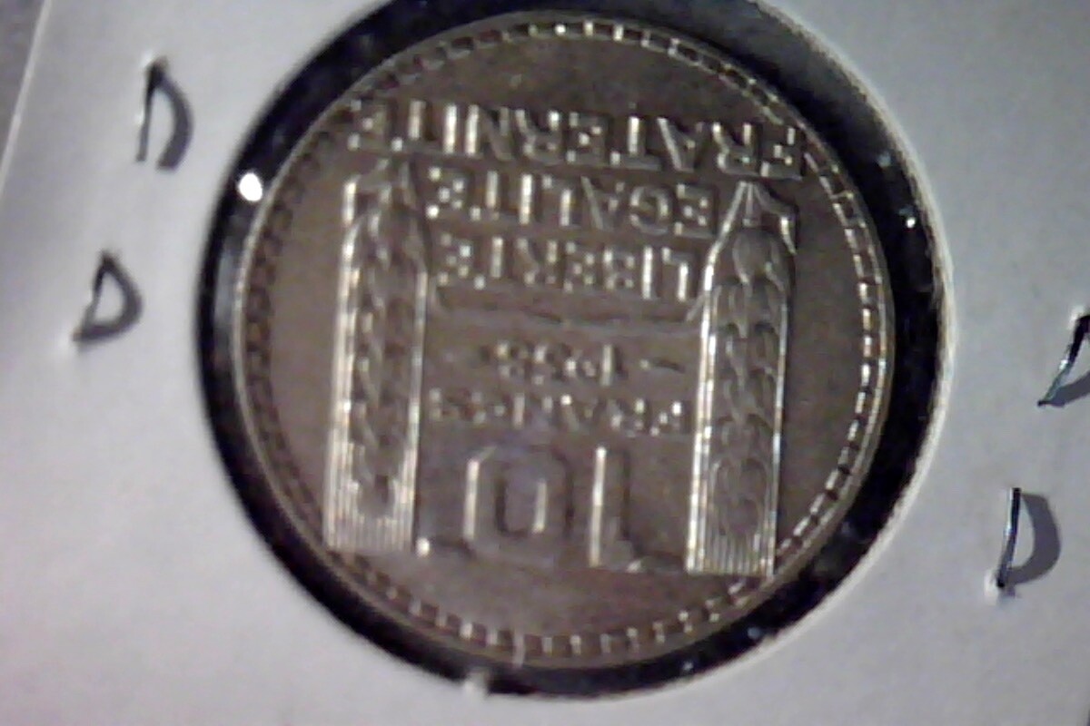 1938 FRANCE 10 FR SILVER .680 , AU | eBay
