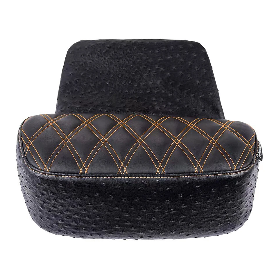 Almohadilla de respaldo pequeña Advanblack Orange Stitching Raptor para Harley Touring Foto 2 de 4