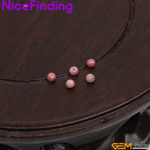 Natural Smooth Faceted Rhodonite Stone Beads For Jewelry Making 6,8,10,12,14mm - Picture 41 of 90