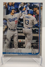 2019 Topps Checklist Sweet Life Dodgers Series 1 #202 Max/Cody Celebrate