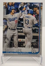 2019 Topps Checklist Sweet Life Dodgers Series 1 #202 Max/Cody Celebrate