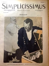 1902 RARE GERMAN SIMPLICISSIMUS MAGAZINE ~ ART NOUVEAU ERA