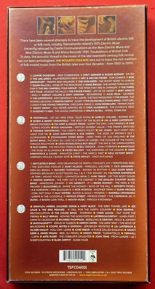 Various – The Acoustic Folk Box - BOX SET - 4x CD  - UK - 2002 - FOLK - Bild 2 von 4