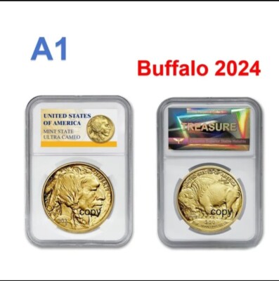 USA 2024 1OZ Buffalo Coin Copy Goldmünze Liberty Coin mit Etui hochwertig Geschenk
