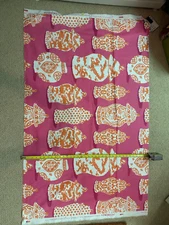 Dana Gibson for Stroheim & Roman. Canton fabric showroom sample in pink orange