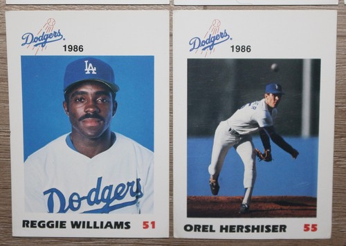 Juego completo de 30 cartas 1986 Los Angeles Dodgers LAPD - Valenzuela 34 Hershiser 55 - Imagen 6 de 9