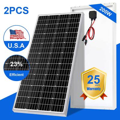 400 Watt 12V Monocrystalline Solar Panel High Efficiency Module PV Power 2X 200W