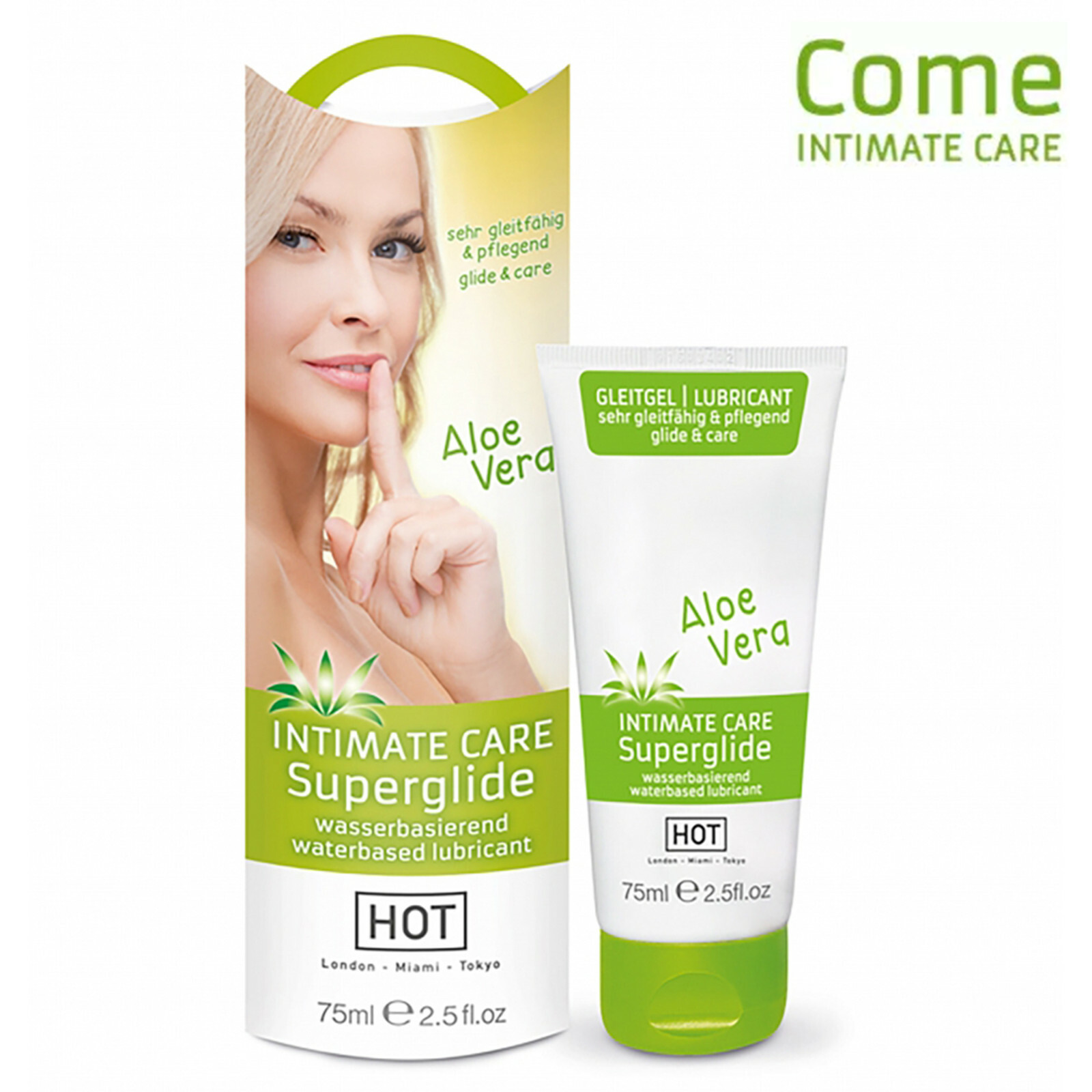 Come - Intimate Care Superglide Lubricant Waterbased Aloe Vera Lubrificante