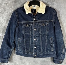 Gap Denim Kids Fleece Lined Denim Jacket sz XXL 14933