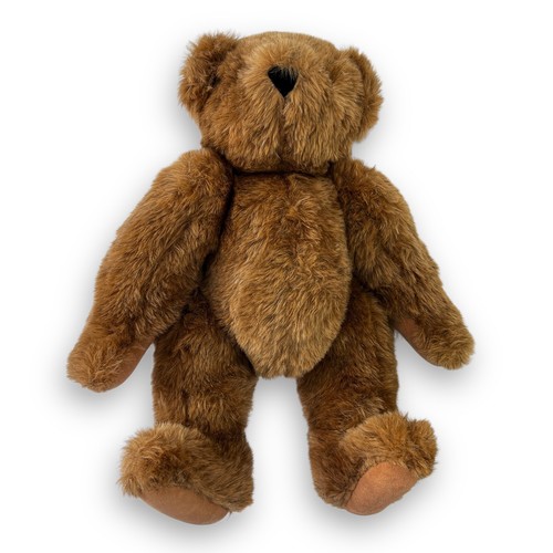 Classic Vermont Teddy Bear Handmade Jointed Brown Fur Plush Stuffed Animal 15" - Picture 6 of 9