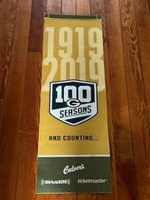 Green & Gold 1919 2019 100 Green Bay Packer Seasons and Counting Felt Banner Cul