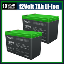 2x Btr Solar Battery 12V 7Ah lithium LiFePO4 batteries for Deep Cycle RV System