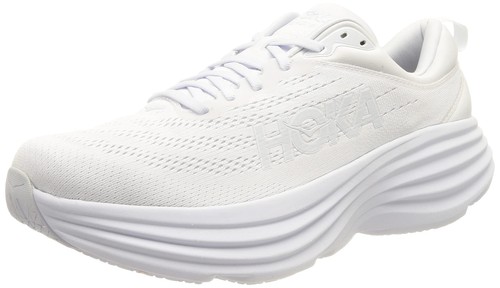 Hoka Women's Bondi 8 Sneaker, White/White, 9