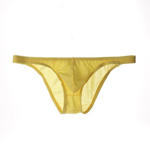 Herren Eis Seide Einfarbig Slips Beutel Unterhose Durchsichtig Unterwäsche L ~ 2XL - Bild 16 von 17