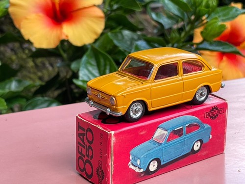 MERCURY FIAT 850 Mint in Box so Dinky orange ocher Very Scarce Color N. 38 - Foto 8 di 18