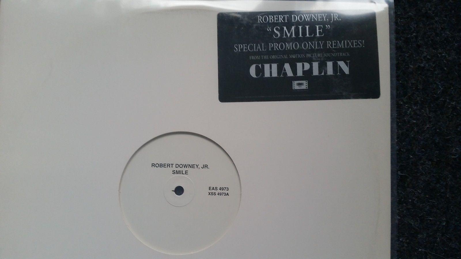 Robert Downey, Jr. - Smile US 12'' Disco Vinyl PROMO ONLY REMIXES (Chaplin)