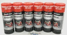 Duplicolor DE1620-6 PACK Engine Enamel with Ceramic Chevrolet Orange color- 12oz
