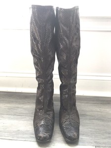 snakeskin booties size 11