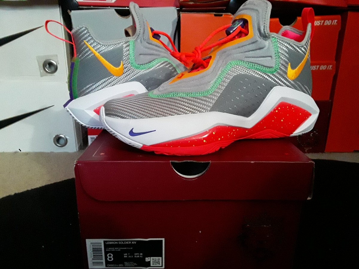 Nike Air Zoom LeBron James Soldier XIV 14 Hare Space Jam Grey