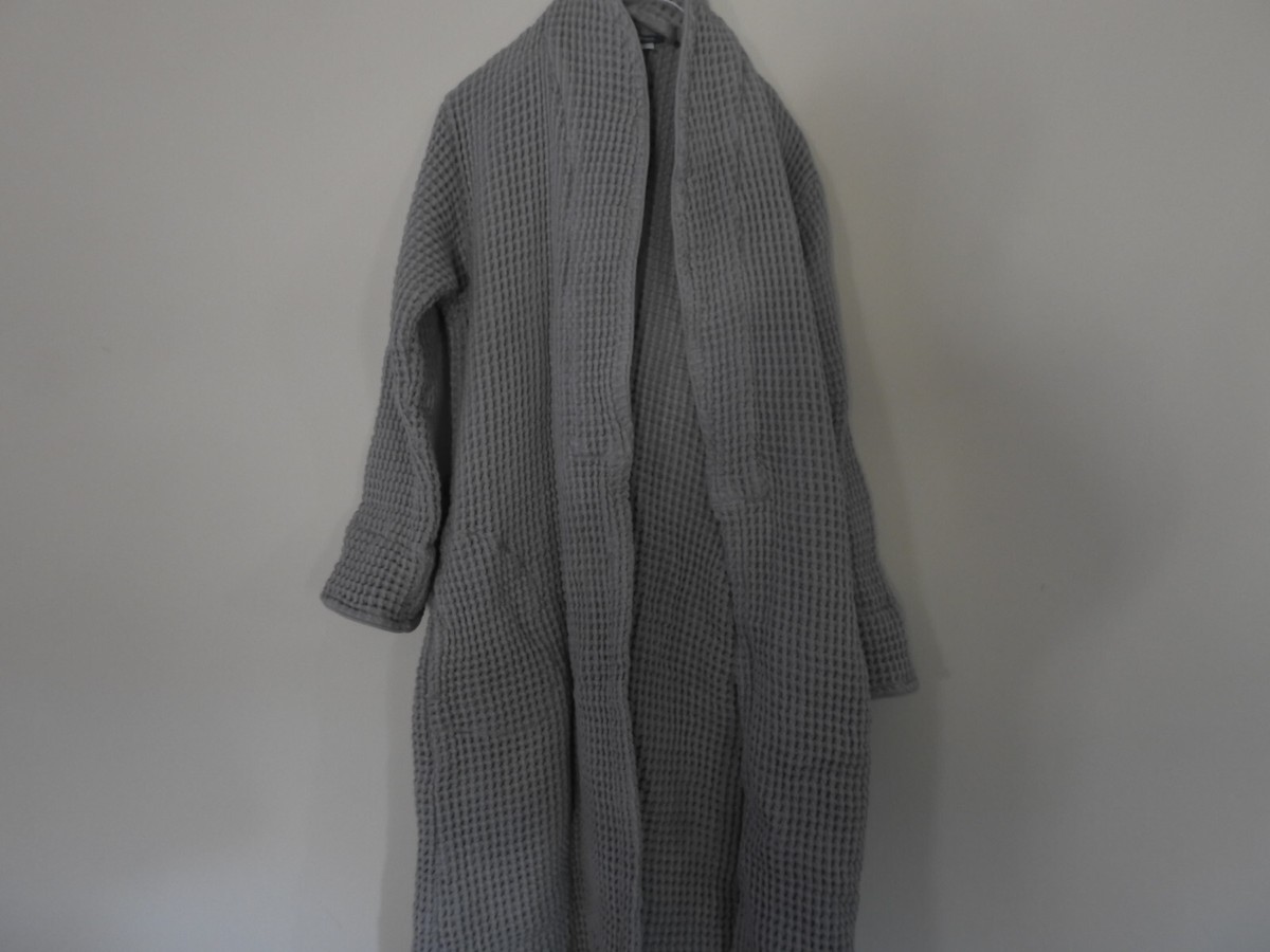 Brooklinen Gray Waffleknit Towel Bath Robe Size Small, Free Shipping!