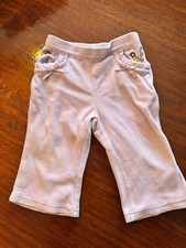 Vintage Gymboree 2009 Purple Velour Pants with flowers 12/18 months