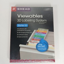 Smead Viewables 3D labeling System Starter Kit 64902, Pack Of 32 Labels, 25 Tabs