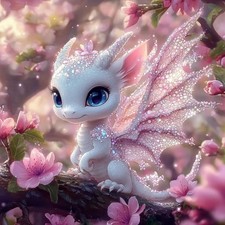 Cute Dragon Diamond Art Kit 12 x 12 Inch DIY Craft