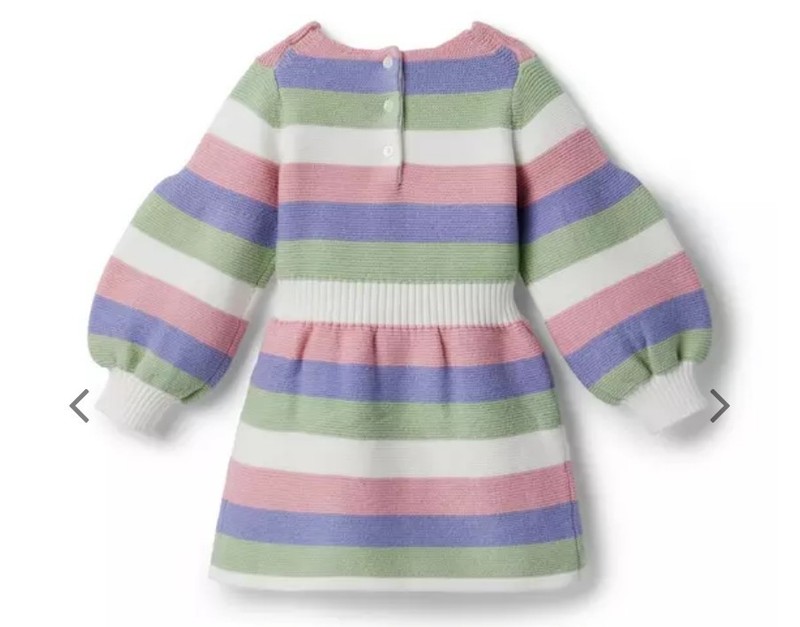 Sweater Dress Puff sleeves Striped Puff Sleeve Sweater Dress Striped Puff Sleev