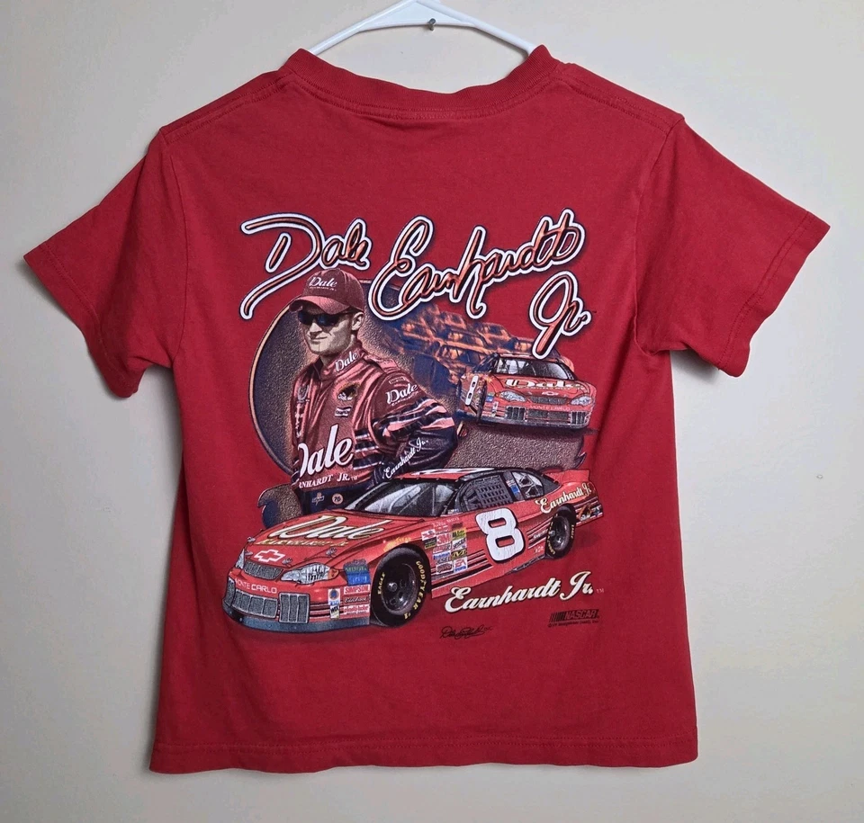 Dale Earnhart Jr. de colección Camiseta roja de carreras Nascar talla pequeña para niños jóvenes Foto 3 de 4
